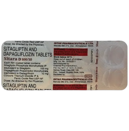 sitara d 100/10mg tablet 10's